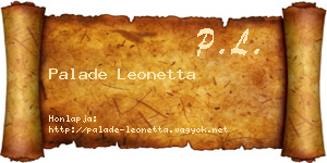 Palade Leonetta névjegykártya